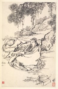 Lu Tong en Dienaar, 1788 door Min Zhen