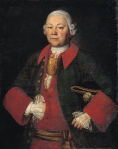 Portret van graaf Ivan Terentyevich Meshchersky, 1756 door Mina Lukich Kolokolnikov
