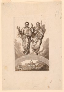Heiligen Petrus en Paulus boven het Vaticaan