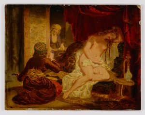 Oosterse prinses na het bad, ca. 1866 door Miner Kilbourne Kellogg
