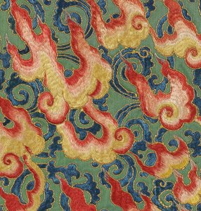 Detail van Keizerlijk Geborduurde Zijde Thangka door Ming Dynasty Chinese School