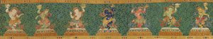 Detail van keizerlijk geborduurde zijden Thangka door Ming Dynasty Chinese School