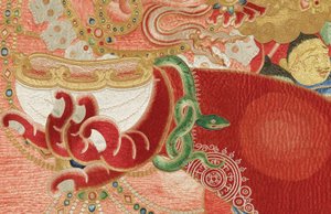 Detail van Keizerlijk Geborduurde Zijde Thangka door Ming Dynasty Chinese School