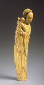 Figuur van Guanyin met een kind