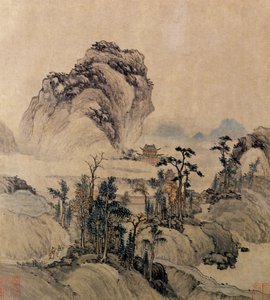 Bergzicht door Ming Dynasty Chinese School