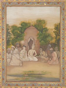 Een bijeenkomst van heilige mannen van verschillende geloven, ca. 1770-75 door Mir Kalan Khan