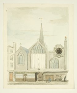 Kopie van een tekening van de Oude Christ Church
