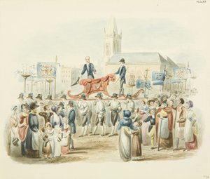 De inhuldiging van Richard Hart Davis, M.P. door Miss Martha Bird