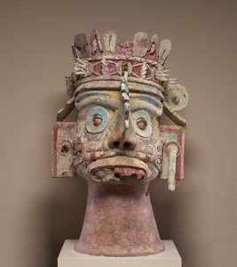 Hoofd van de regengod Tlaloc door Mixtec Mixtec