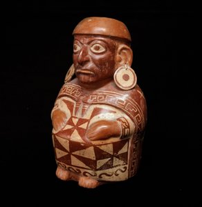 Precolumbiaanse kunst, Mochica beschaving: vaas die de 