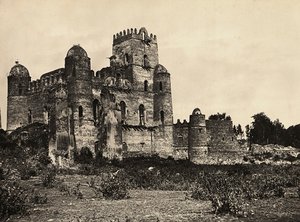 Het kasteel van koning Fasiladas in Gondar, Ethiopië, 09/05/1936