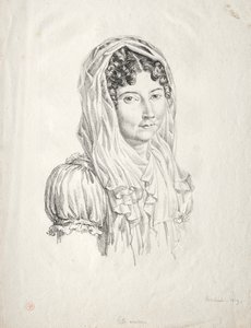 Portret van een Vrouw door Moisbach