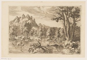 Landschap met hengelaars