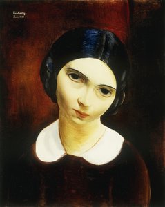 Portret van een jong meisje; Portrait de Jeune Femme door Moise Kisling