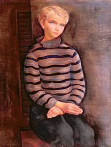 Jonge blonde jongen door Moise Kisling