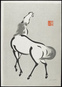 Paard door Mokuchu Urushibara