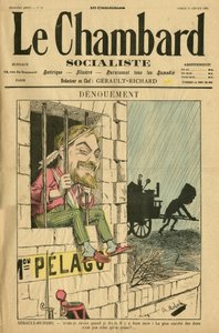 Illustratie van Moloch voor de omslag van Le Chambard socialiste, nr. 59 door Moloch