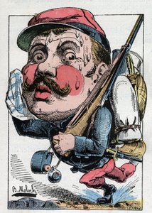 Allegorie van een reservist in de 19e eeuw door Moloch