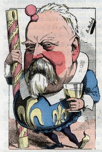 Cartoon door Burggraaf de Lorgeril (Hippolyte Louis), Franse politicus