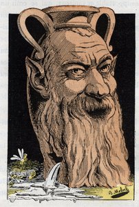 Portret van Alphonse Jean-Baptiste Karr, Franse schrijver (1808-1890) door Moloch