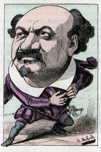 Portret van François Pierre Villaret (1830-1896) tenor van de opera tussen 1863 en 1882 in 