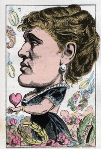 Portret van Gabrielle Maria Krauss, Oostenrijkse zangeres (1842-1906) door Moloch