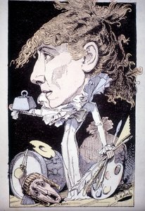 Cartoon van Henriette Rosine Bernard alias Sarah Bernhardt door Moloch