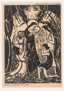 Aanbidding der herders door Mommie Schwarz (signed by artist)