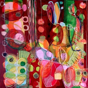 Levendige abstracte bloemen
