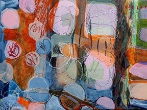 Levendige abstracte tuin