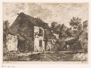 Boerderij door Monogrammist ADL (graveur)