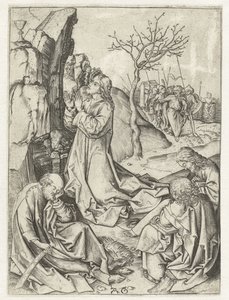 Christus op de olijfberg door Monogrammist AG