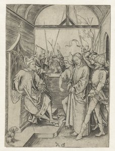 Christus voor Pilatus door Monogrammist AG