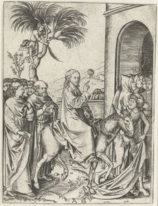 Intocht van Christus in Jerusalem door Monogrammist AG