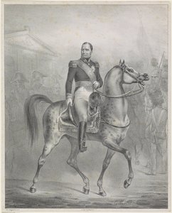 Ruiterportret van Willem I Frederik, koning der Nederlanden