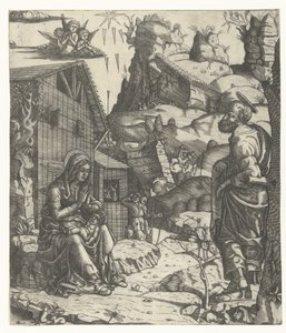 Geboorte van Christus door Monogrammist IICA