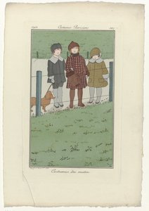 Journal des Dames et des Modes, Costumes Parisiens, 1914, No. 147: Costumes du matin door Monogrammist MFN