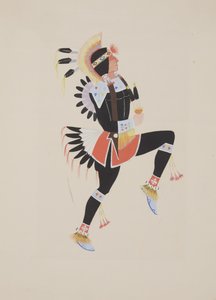 Paneel #1, ca. 1934 door Monroe Tsatoke