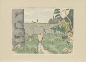 Ruïnes van het Wakamatsu kasteel door Morita Tsunetomo