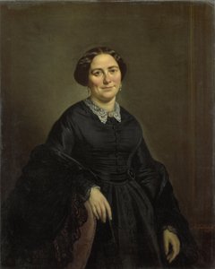 Johanna Christina Beelenkamp (1820-90). Echtgenote van Cornelis Outshoorn door Moritz Calisch