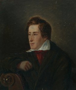 Portret van de dichter Heinrich Heine 1797-1856 door Moritz Daniel Oppenheim