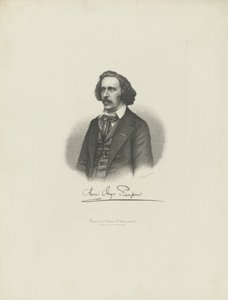 Portret van de componist Henry Hugo Pierson 1815-1873, ca. 1850 door Moritz Laemmel