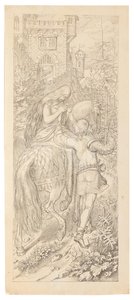 Een scène uit het sprookje De zeven raven en hun trouwe zus, 1830-1831 door Moritz Ludwig von Schwind