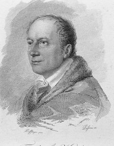 Portret van Friedrich Kind, gegraveerd door Passini (gravure)