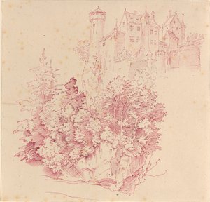 Versterkt Kasteel op een Hoge Klif door Moritz Ludwig von Schwind