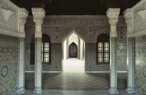 Binnenzicht op de Kasbah van Thamiel glaoui door Moroccan School