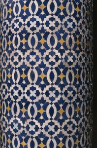 Kasbah van Thamiel glaoui, zellij-tegelwerk, detail (keramiek)