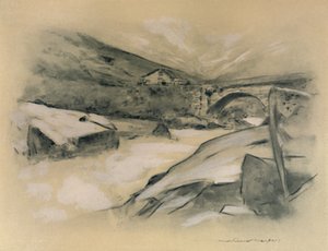 Een bergstroom, 1903 door Mortimer L Menpes