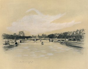 De Seine in Parijs, 1903 door Mortimer L Menpes