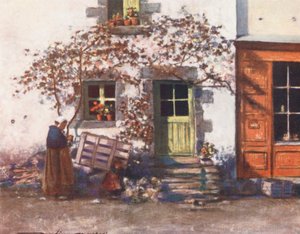Een Huisje in Rochefort-en-Terre door Mortimer Ludington Menpes